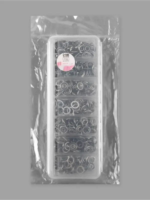 Кнопки рубашечные, открытые, d=9.5 мм, 140 шт., в органайзере