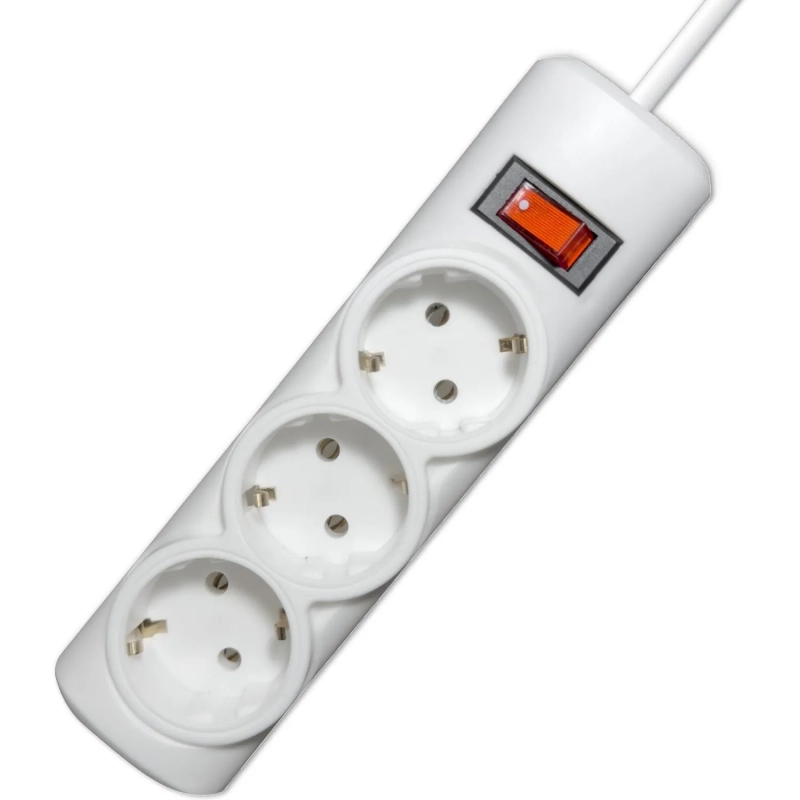 Сетевой фильтр PROGIX PG344 3р/10м/3,5кВт/16А заземление, белый, ПВС 3х1.5