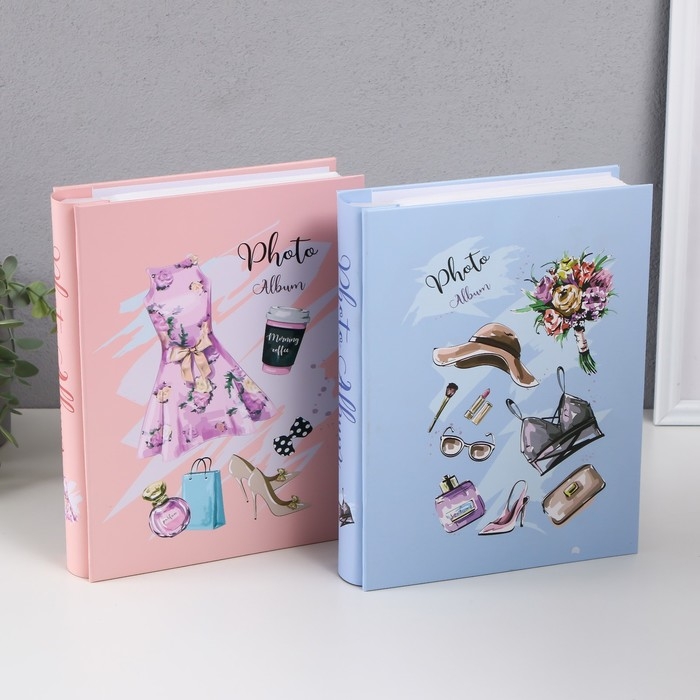 Фотоальбом на 200 фото 10х15 см Фотоальбом на 200 фото 10х15 см "Женские аксессуары" в коробке МИКС 5х20,5х26,5 см
