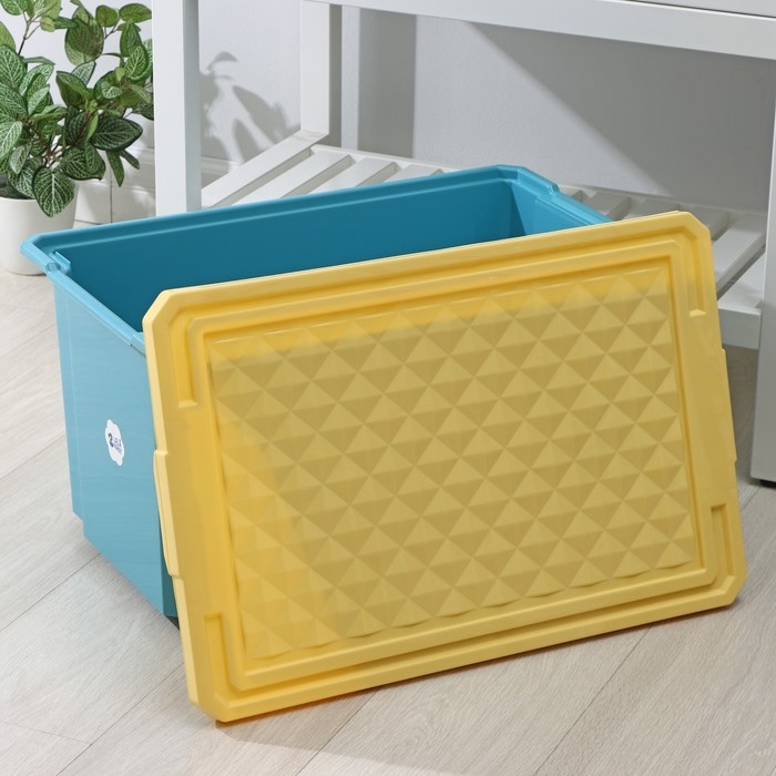 Контейнер для хранения игрушек на колесах Follow Me, 57 л, цвет синий колокольчик Контейнер для хранения игрушек на колесах Follow Me, 57 л, цвет синий колокольчик