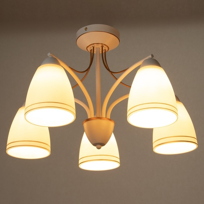 Люстра Люстра "Фрэнликс" 5хЕ27 40Вт белый 54х54х30 см BayerLux