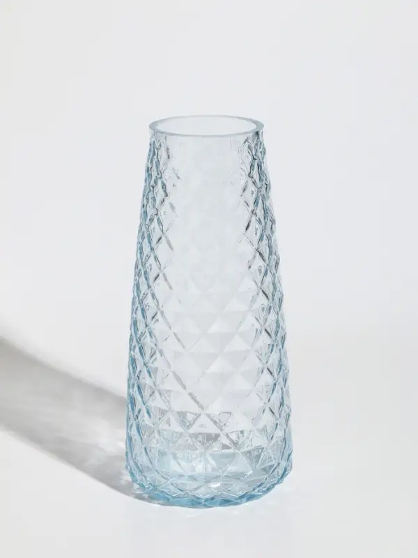 Ваза стекло настольная  Ваза стекло настольная "Иви" 21,5х9,5х6,5 см, прозрачный