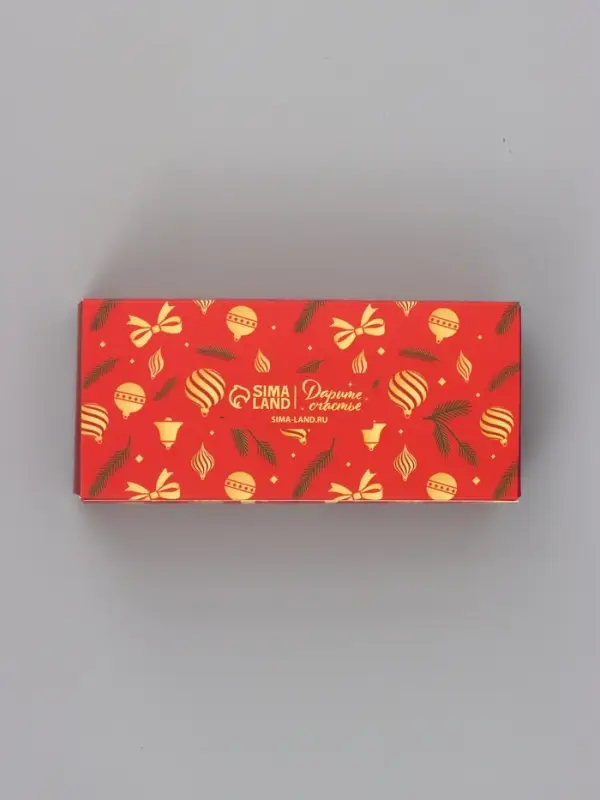 Коробка подарочная для 3 конфет &laquo;Красная&raquo;, 13.3&times;3.3&times;5.8 см