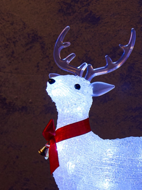 Светодиодная фигура «Олененок» 25 × 13 см, акрил, 20 LED, батарейки ААх2 (не в комплекте), свечение белое Светодиодная фигура «Олененок» 25 × 13 см, акрил, 20 LED, батарейки ААх2 (не в комплекте), свечение белое