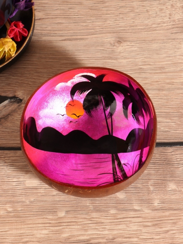 Чаша Чаша "Закат" 14х14х6 см, кокос