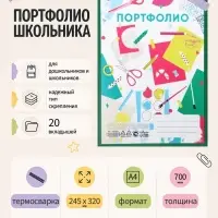 Папка-портфолио пластиковая А4, Calligrata &laquo;Лицей&raquo;, 20 файлов