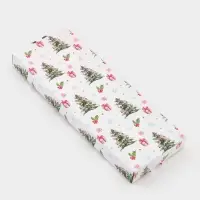 Подставка под ложку «Елочка» 26.5×9.5×2.5 см, стекло, белая, зелёная