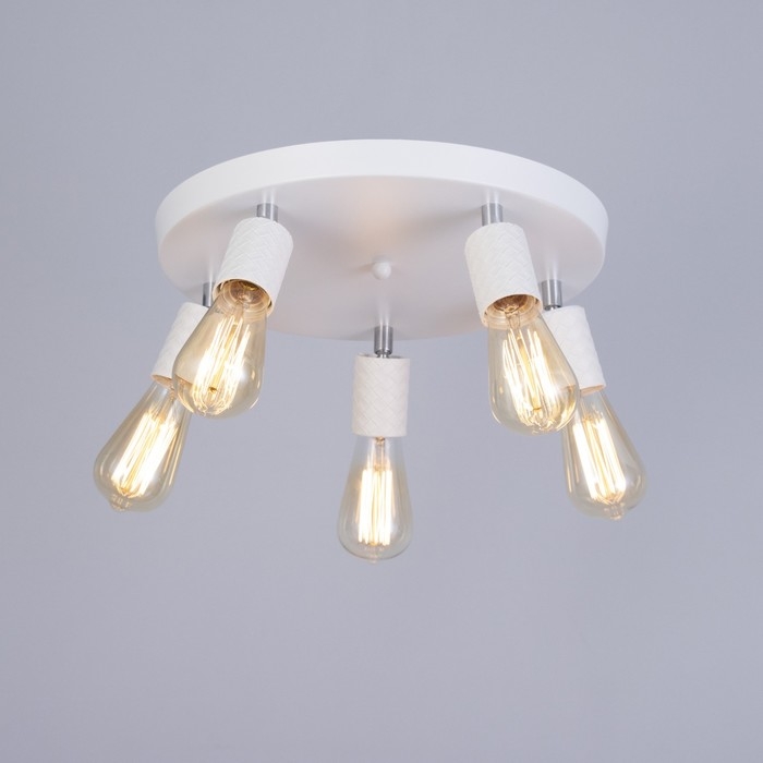 Спот Спот "Скин" 5хЕ27 40Вт белый 38х38х16см