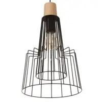 Светильник потолочный BayerLux &laquo;Крит&raquo;, 1&times;40 Вт, Е27, черный/коричневый, 25&times;25&times;37(137)см