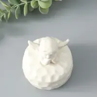 Шкатулка для украшений с крышкой &laquo;Ангелочек&raquo;, керамика, белая, 8&times;8&times;10.5 см