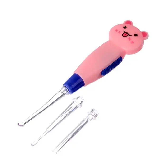 Палочка для чистки ушей LES-02, LED-подсветка, 3 насадки, от батареек, пёсик Палочка для чистки ушей LES-02, LED-подсветка, 3 насадки, от батареек, пёсик