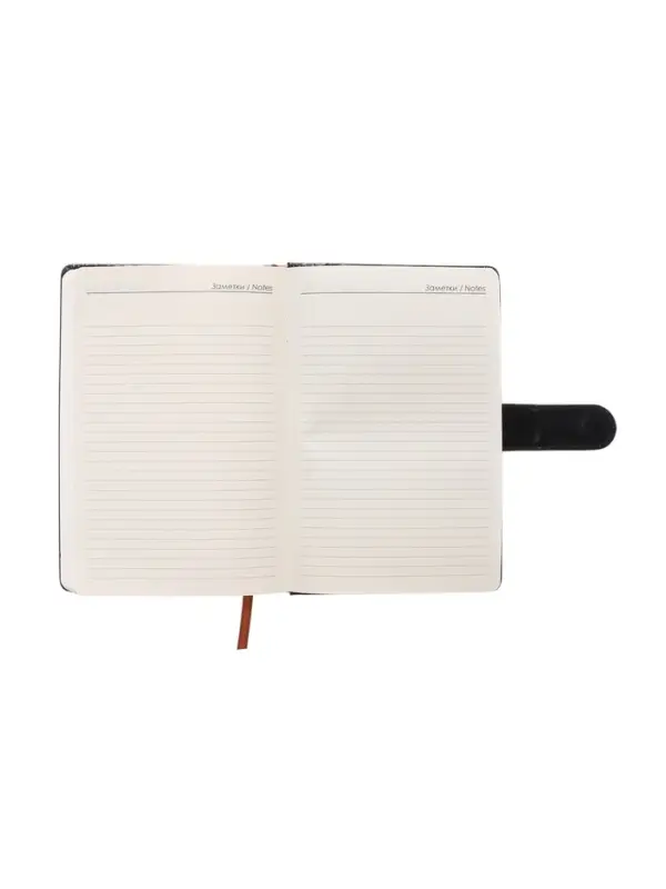 Ежедневник недатированный формат А5, с хлястиком, 112л, линия, пвх, Классика Черный Ежедневник недатированный формат А5, с хлястиком, 112л, линия, пвх, Классика Черный