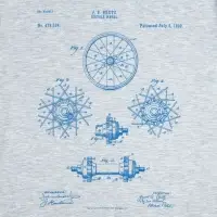 Футболка приталенная Old Patents. Wheel, голубой меланж, размер S
