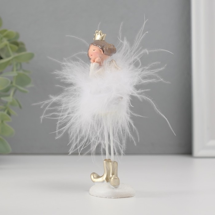 Сувенир полистоун Сувенир полистоун "Ангелочек-принцесса пушок стесняшка" 13х5х4,5 см