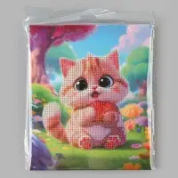 Алмазная мозаика &laquo;Котик с сердечком&raquo; 21&times;25 см, с мольбертом