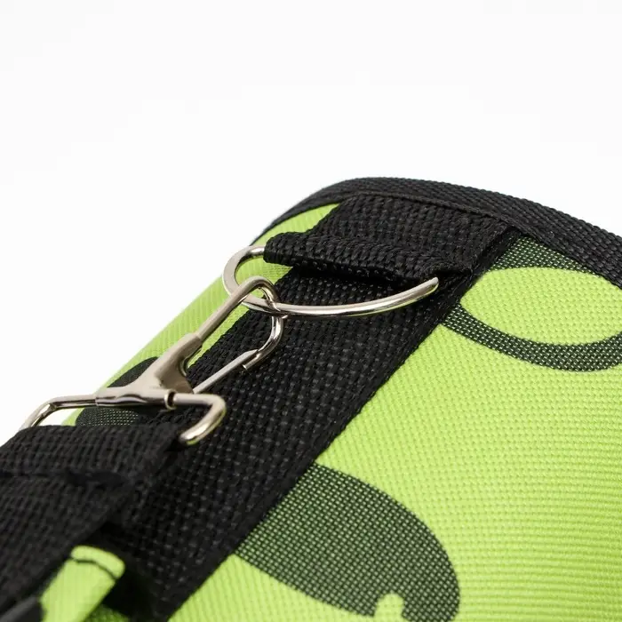 Сумка - переноска &laquo;Цветы&raquo;, размер S, 37.5&times;17&times;22 см, каркасная, зелёная