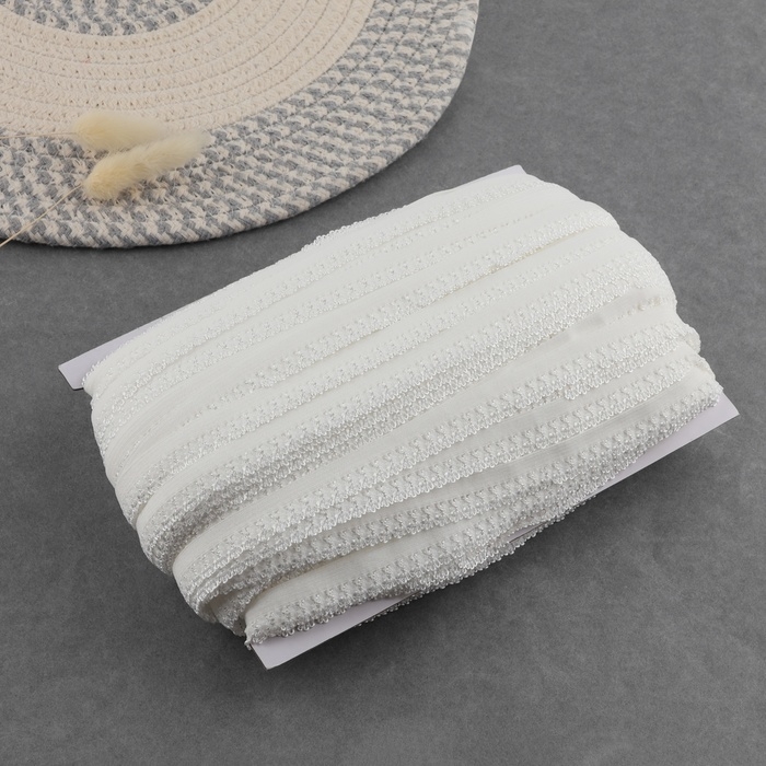 Резинка ажурная бельевая, 14 мм, 100 ± 1 м, цвет белый