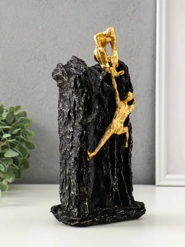 Фигурка полистоун &laquo;Скалы. Взаимопомощь&raquo;, под золото, 12.3&times;8&times;25.5 см