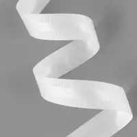 Лента декоративная, репсовая, атласная, 25 мм, 18&plusmn;1 м, белая №001