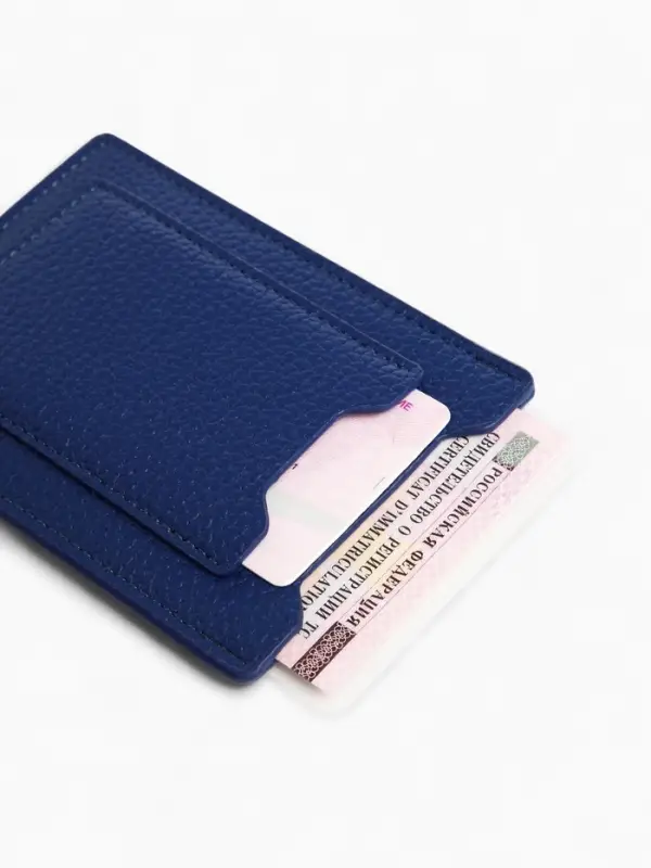 Обложка для автодокументов, цвет синий