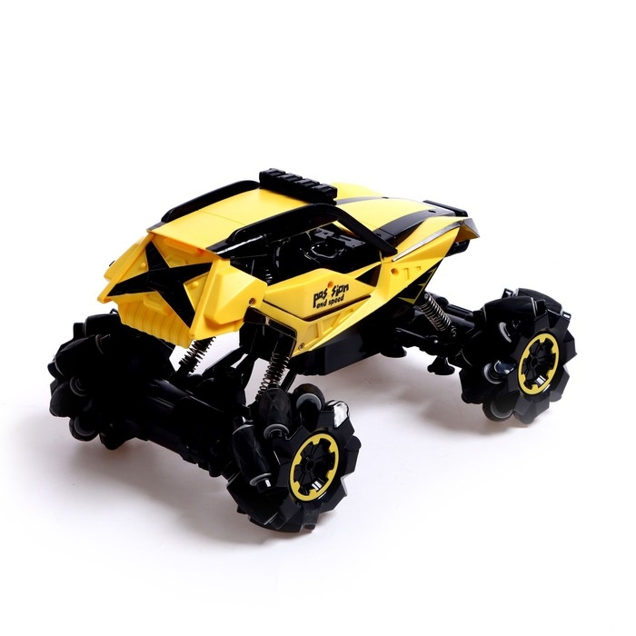 Машина радиоуправляемая «Джип-акробат», 4WD полный привод, движение во всех направлениях, цвет желтый Машина радиоуправляемая «Джип-акробат», 4WD полный привод, движение во всех направлениях, цвет желтый