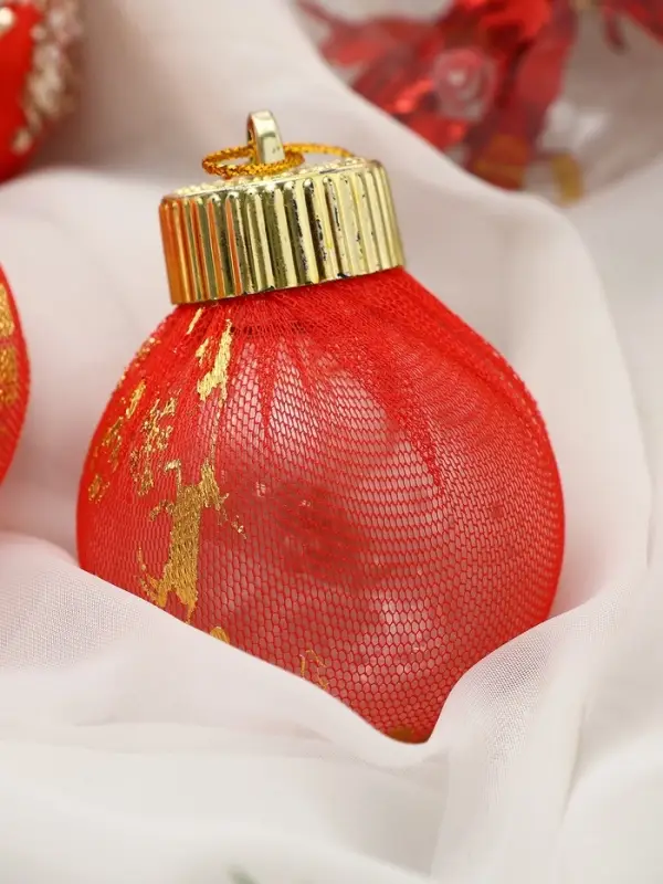 Ёлочные игрушки &laquo;Капризы зимы&raquo;, шары новогодние, d=6 см, 9 шт. красный