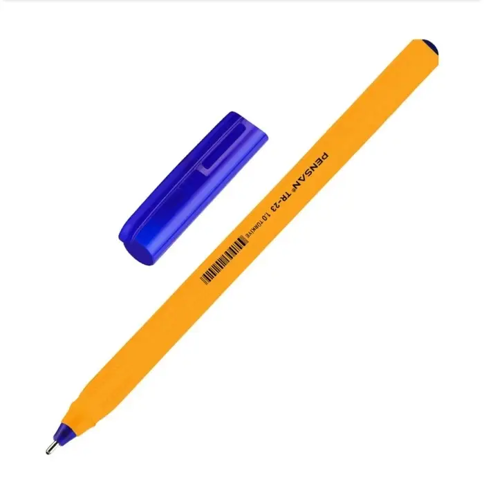 Ручка шариковая, масляная, Pensan ТR-23, узел-игла 1.0 мм, трёхгранная, синяя