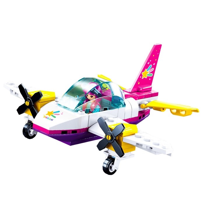 Конструктор Розовая Мечта «Пляжный самолёт», 111 деталей, в пакете Конструктор Розовая Мечта «Пляжный самолёт», 111 деталей, в пакете