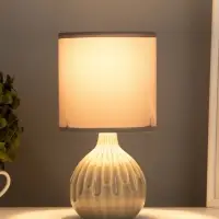 Лампа настольная RISALUX &laquo;Капли&raquo;, Е14, 40 Вт, серая, 12&times;12&times;24 см