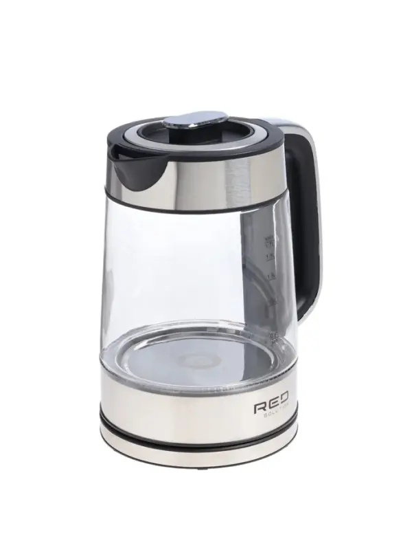 Чайник электрический RED SOLUTION G104, 1.7 л, 2200 Вт, стекло, съёмная крышка, серый Чайник электрический RED SOLUTION G104, 1.7 л, 2200 Вт, стекло, съёмная крышка, серый