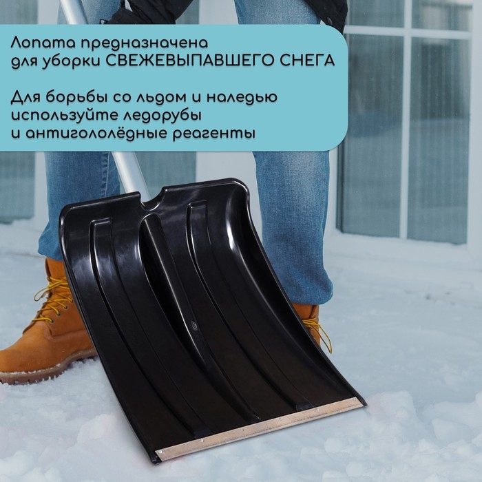 Ковш лопаты для уборки снега, 380 × 360 мм, пластик, оцинкованная планка, тулейка 30 мм, «Снежок» Ковш лопаты для уборки снега, 380 × 360 мм, пластик, оцинкованная планка, тулейка 30 мм, «Снежок»
