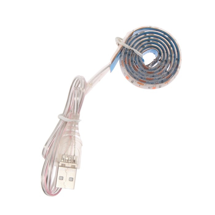 Фитолента светодиодная Luazon, 5 В, SMD5050, 0.5 м, IP65, 3.5 Вт, 60LED/м, USB, мультиспектр Фитолента светодиодная Luazon, 5 В, SMD5050, 0.5 м, IP65, 3.5 Вт, 60LED/м, USB, мультиспектр