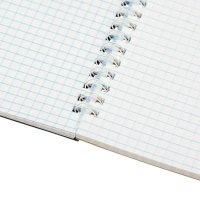 Блокнот на спирали А4 60л. синий картон д/лог.клет.14