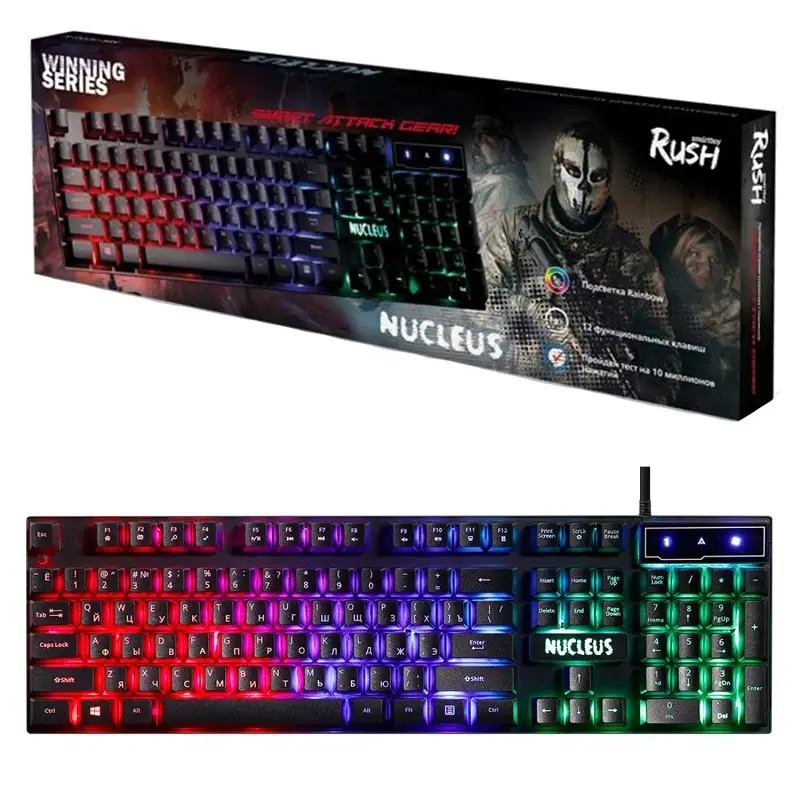 Клавиатура игровая мультимедийная Smartbuy RUSH Nucleus USB черная (SBK-320G-K)/20