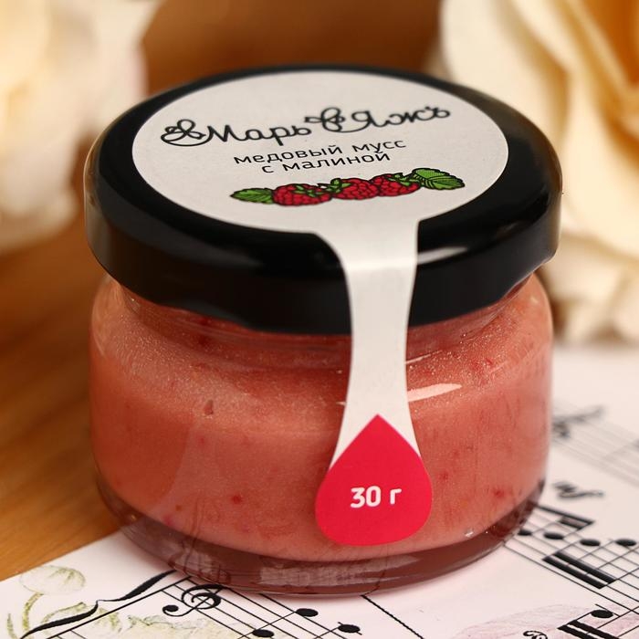 Медовый мусс «Марь&Яжъ», с малиной, 30 г Медовый мусс «Марь&Яжъ», с малиной, 30 г