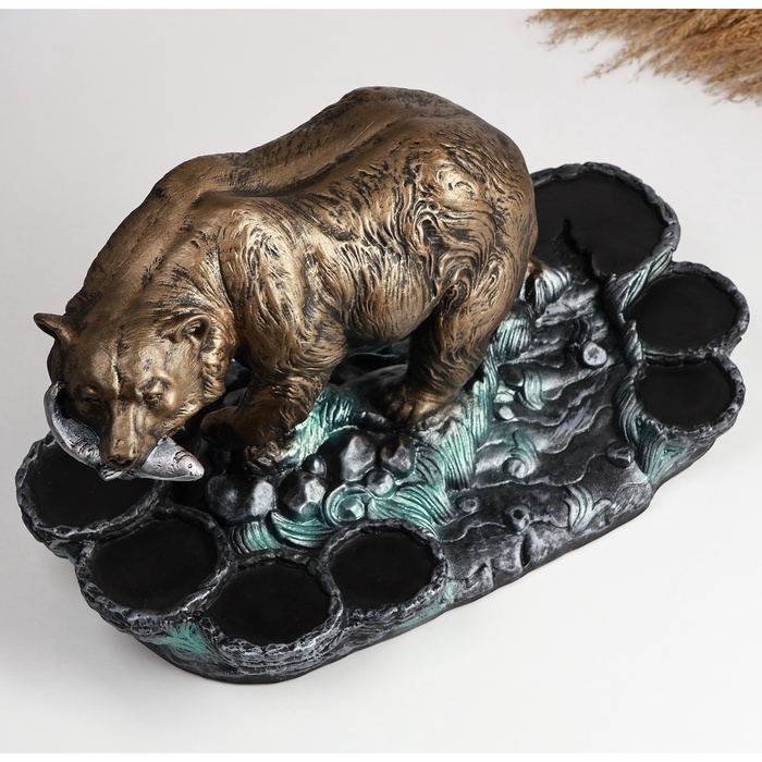 Подставка под бутылку "Медведь" 45х23х25см, цветная