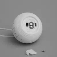 Ёлочный шар &laquo;Звёздочки&raquo;, 6.9&times;6.9&times;5.9 см, 1 LED, керамика, от батареек LR44&times;2, свечение тёплое белое