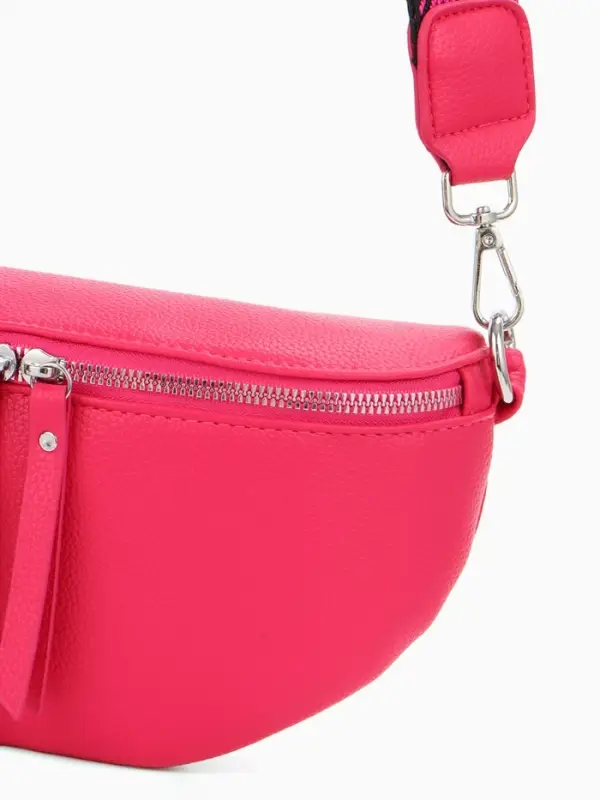 Сумка женская кросс-боди на молнии, 26&times;10&times;16 см, фуксия