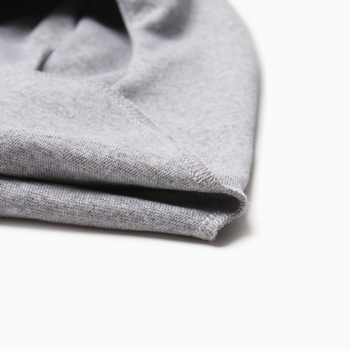 Шапка-шлем детский, цвет серый меланж, размер 42-46 Шапка-шлем детский, цвет серый меланж, размер 42-46