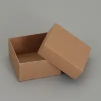 Коробка складная, крышка-дно, крафт, 10 х 10 х 5 см