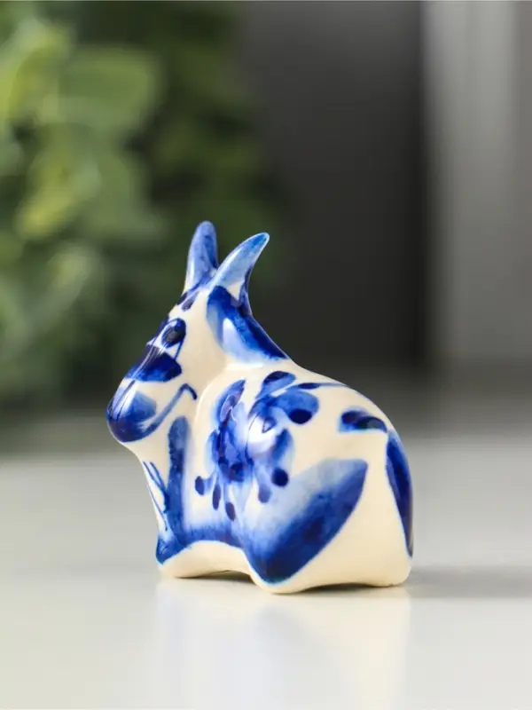 Фигурка фарфор &laquo;Коза малая&raquo;, 4.5 см, гжель