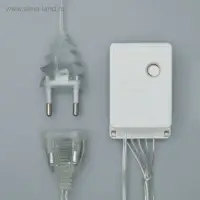 Гирлянда &laquo;Занавес&raquo; 2&times;3 м, IP20, прозрачная нить, 720 LED, свечение тёплое белое, 8 режимов, 220 В