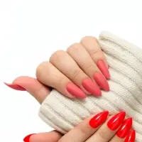 Накладные ногти, 24 шт., с клеевыми пластинами, форма миндаль, цвет неоновые/матовые, розовые