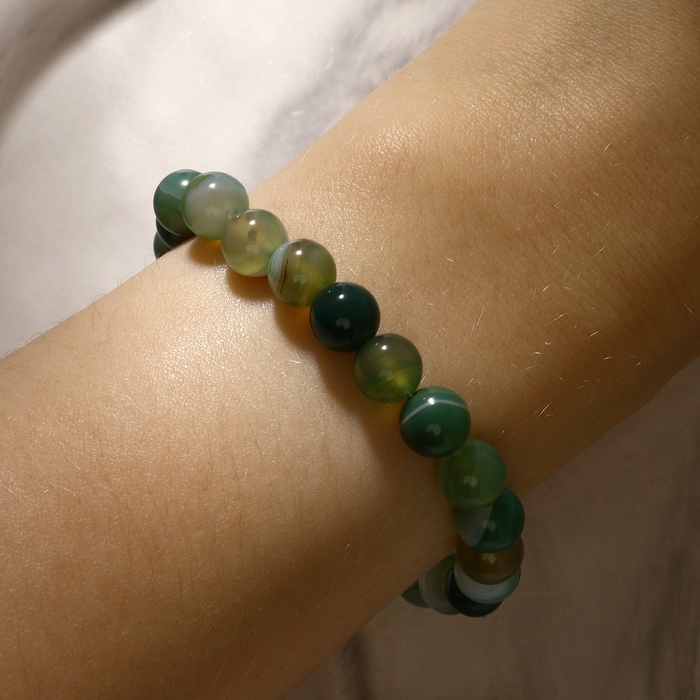 Браслет шар №8 «Агат зелёный», d=6 см Браслет шар №8 «Агат зелёный», d=6 см
