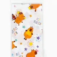 Скатерть одноразовая, Капибара, 120*180 см, 1 шт.