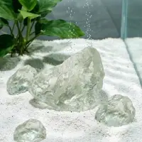 Декоративные камни для аквариума, 3-5 см, 500 г, необработанные, стекло, прозрачные