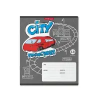 Тетрадь 18 листов в клетку, ErichKrause City Transport, обложка мелованный картон, блок офсет 100% белизна, МИКС