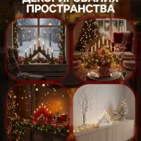 Светодиодная фигура &laquo;Рождественская горка&raquo; 39.5&times;33&times;5 см, дерево, 220 В, эффект пламени