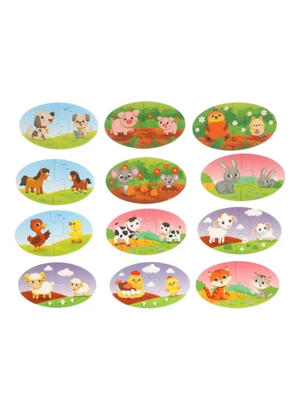 Large DUO puzzle, Mommy and baby, learning the colors Large DUO puzzle, Mommy and baby, learning the colors