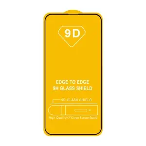 Защитное стекло для iPhone 13/13 Pro/14/16e Full Glue с рамкой 2.5D черное (25 шт./уп.)